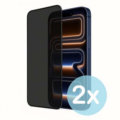 Privacy Screenprotector Geschikt voor iPhone 17 Pro – Anti-Gluren – Krasbestendig Gehard Glas 9H – Volledige Dekking – 2-Pack – FuturiQ