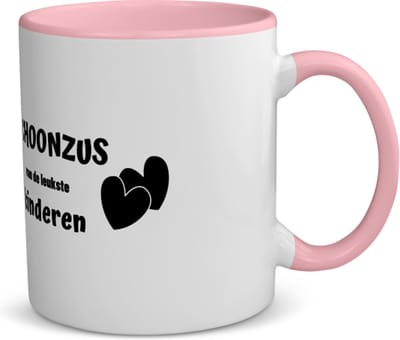 Akyol - schoonzus van de leukste kinderen koffiemok - theemok - roze - Zus - de leukste schoonzus - verjaardag - cadeautje voor zus - kado - geschenk - 350 ML inhoud