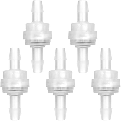 Dailygoods- Terugslagklep 6 mm - 5 Stuks - Kunststof - Ozonbestendig - Waterbehandeling - Luchtzuiveringsaccessoires - Duurzaam en stevig - Terugslagventiel
