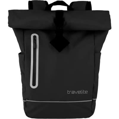 travelite Vrije tijd rugzak Rugzak Basics Roll-Up Backpack Plane 19L Black Zwart