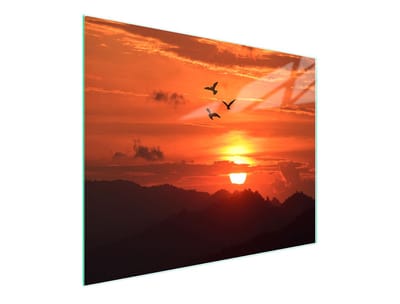TMK ArtDeko - Snijplank van Gehuld Glas - 52x30 cm - Motief: Zon