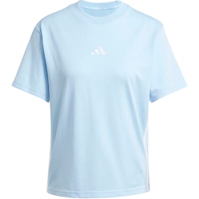 Adidas Essentials 3 Stripes Cotton T-shirt Met Korte Mouwen Blauw XS Vrouw