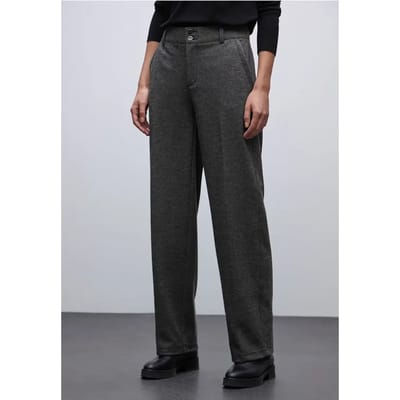 Gemêleerde broek met rechte leg