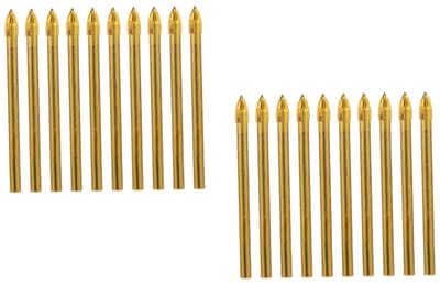 UKCOCO 20 Stuks Oefening Boren Tegels Porseleinen Boortegels Glas Boor Keramische Carbide Tips Bit Bitje Voor Keramische Tegels Boren Voor Metaal Cement Hout Legering Model