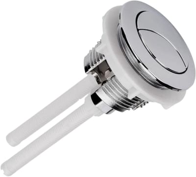 Toiletknop - Spoelknop - Waterbesparing - Dubbele spoeling - 38mm - Zilver