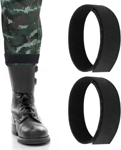Zwarte Boot Blouses met Elastische Enkellange Broekriemen voor Fitness, Wandelen, Vissen en Fietsen