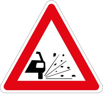 Opspattende stenen sticker - J25 | 15 cm