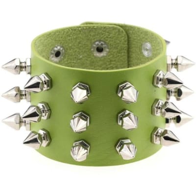 Zwarte leren polsband armband manchet Goth Gothic Bar Punk armbanden Dames Heren armbanden kunnen worden aangepast Sieraden beige