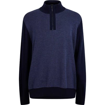 Boss Heren H Dambino gebreide casual trui (Donkerblauw)