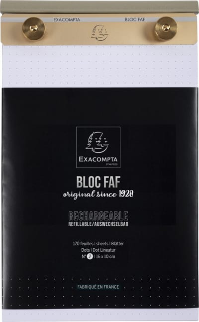 Exacompta Blok FAF compleet 16x10cm N°2 Dots - Wit - 12122E