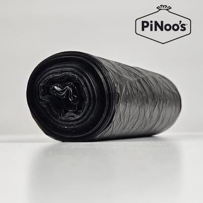 Zwarte Vuilniszakken 25 Liter | 5 rollen à 50 zakken - HDPE-plastic | 7 My | 50x55 cm - PiNoo's pedaalemmerzakken 25 liter, Zwarte afvalzakken 25 liter (05005504107)