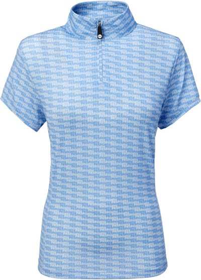 PK International - Performance Polo - Korte mouw - Lichtblauw - All Over Print - Nautic - Ademend- Technische Stof - Dakota - XS/34