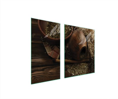 TMK ArtDeko Yerba - Snijplank - 90x52 cm - Beschermglas - Meerkleurig