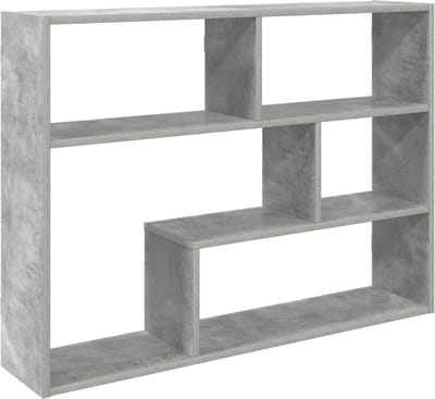 vidaXL - Wandplank - Muurmontage - Betongrijs - 95 - x - 20 - x - 69,5 - cm - Bewerkt - hout