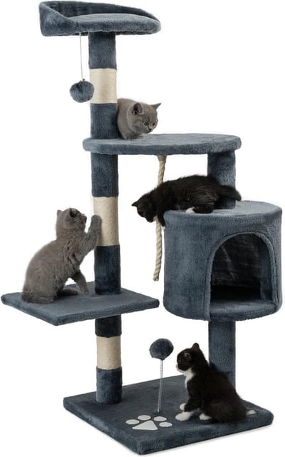 DD® Krabpaal Voor Zware Katten - Krabpaal - Krabpaal Voor Grote Katten - 40x60x112cm - Donkergrijs