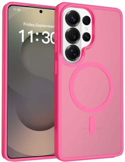Solidenz Hoesje - geschikt voor Samsung Galaxy S26 Ultra - Geschikt voor MagSafe - FrostMag - Fel Roze