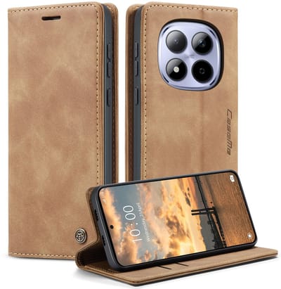 CaseMe Hoesje - Geschikt voor Xiaomi Redmi Note 15 Pro 5G Hoesje - CaseMe 013 Book Case - Bruin
