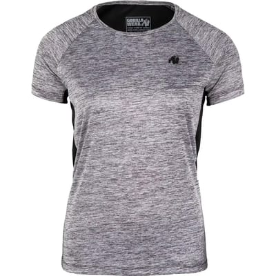 Gorilla Wear Monetta Performance T-Shirt - Grijs Gemeleerd / Zwart - XS