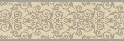 BAROK BEHANGRAND - Creme Grijs Metallic - AS Creation Only Borders
