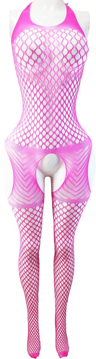 BamBella ® - Panty pak -Onesize - body suit - Dames - Onesize - Erotische jumpsuit van kant lingerie Roze