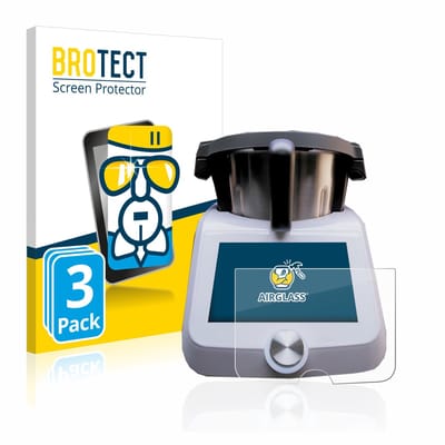 Screenprotector 3 Stuks voor SilverCrest Monsieur Cuisine Smart Beschermglas transparant