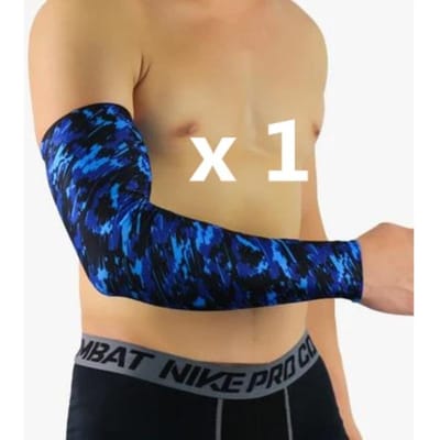 Manchon de Compression pour Bras Basketball Volleyball Protège-Bras Couvre-Bras pour Vélo Supports Athlétiques Manches Chaudes pour Bras Coudières Protection UV XL
