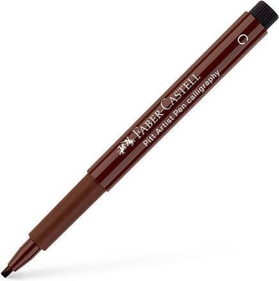 Faber-Castell kalligrafiepen - Pitt Artist Pen - C - 175 donker sepia - FC-167575