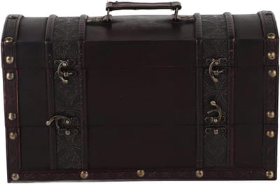 Houten Sieradenkistje - Opbergdoos Accessoires - Sieraden Opbergen - Dubbele Lagen Design - 36x24x13 cm - Bruin
