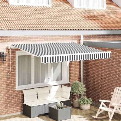 vidaXL - Uitschuifbare - luifel - Antraciet - 350 - x - 200 - cm - Stof
