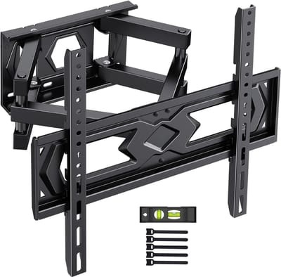 AHD® TV Beugel - TV Beugels Draaibaar en Kantelbaar - TV Beugel Draaibaar - Zwart - 17cm x 8cm x 45cm