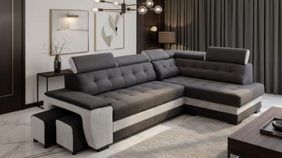 Luxe Uitschuifbare Slaapbank – Antraciet – 277x180x100 cm – Industrohome
