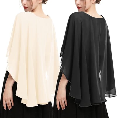 Dailygoods- Chiffon Sjaal 2 Stuks - Ademend - Modieus - Elegant - Slank - Perfect voor Lente/Zomer