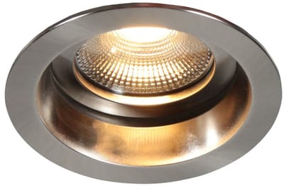 Pelite 4705ST inbouwspot – Staalkleurig metaal, draaibaar en kantelbaar, 68-75 mm inbouwmaat, modern design, Steinhauer