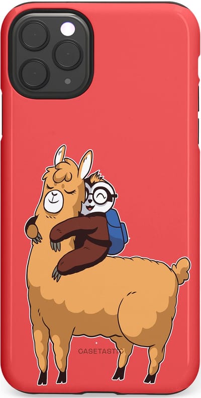 Casetastic hoesje geschikt voor Apple iPhone 11 Pro Max - Dubbellaagse bescherming - Lui en lekker - Fashion Case - Koraal Goud