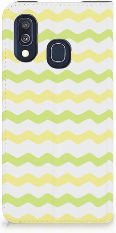 Samsung Galaxy A40 Hoesje met Magneet Waves Yellow
