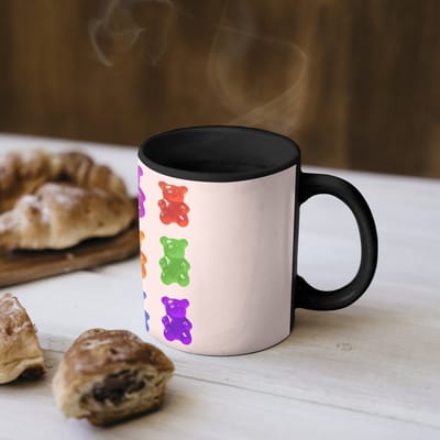 Magische Mok - Foto op Warmte Mokken - Koffiemok - Beer - Kleurrijk - Snoep - Magic Mok - Beker - 350 ML - Theemok