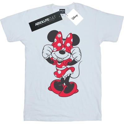 Disney Dames/Dames Minnie Mouse Boogogen Katoenen Vriendje T-shirt (Wit)