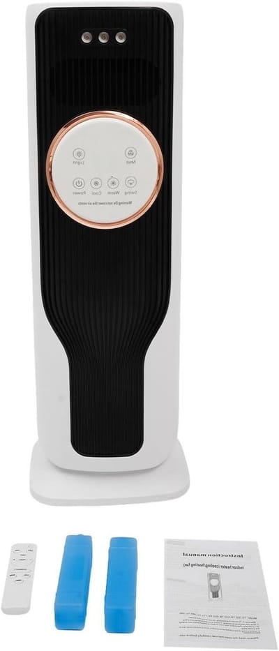 Luchtkoeler Ventilator - Air Cooler - Comfort Verhoging - 4-in-1 Functie - 85 cm Hoog - Zwart