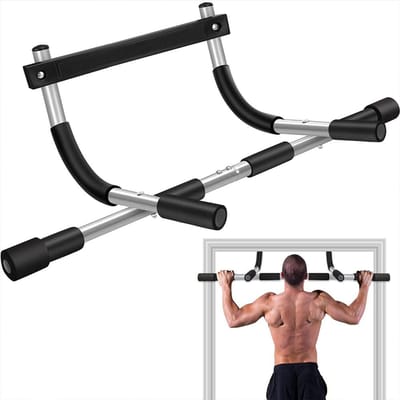 Optrekstang voor deuropening Draagbare bovenlichaamtraining Indoor multifunctionele oefening Hangende stang Fitnesstrainer Thuisapparatuur zwart