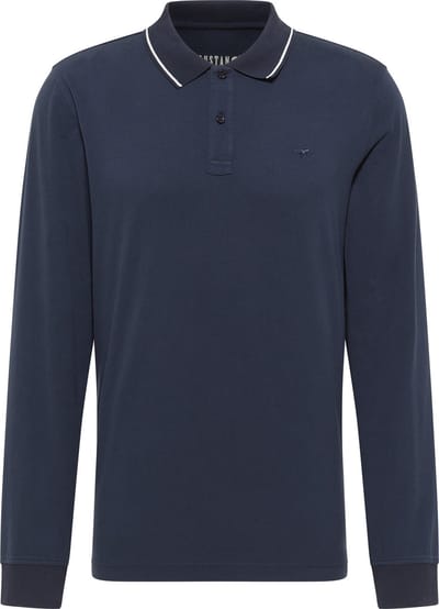Mustang T-shirt donkerblauw met lange mouwen - maat M
