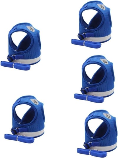 Huisdier Harnas Sets - Hond Kat Tuig - Veilig Wandelen - Reflecterende Strepen - 3 Maten - Blauw