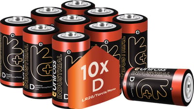 Uniross Industrial Alkaline D 10 pack