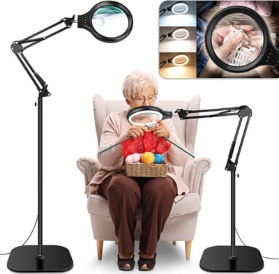 Loeplamp met Standaard - Lamp met Led Verlichting - Tafellamp
