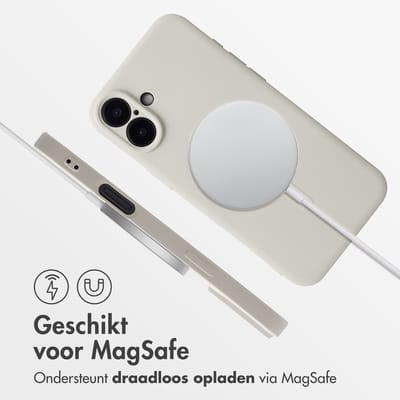 imoshion Hoesje - Geschikt voor Apple iPhone 16 Plus - Color Backcover geschikt voor MagSafe - Beige
