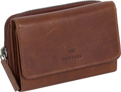 MUSTANG Leren Portemonnee Como Heze Wallet Brown Bruine