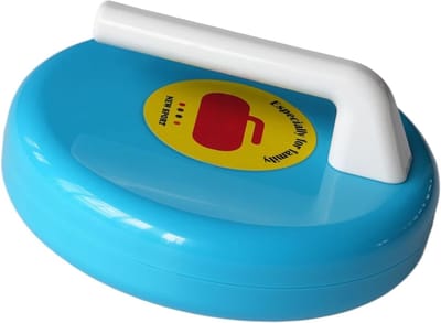 Draagbare Shuffleboard - Bureauspel Vrijetijdsport - Familie Feest - Duurzaam ABS Materiaal - 14x14x12 cm - Luchtblauw