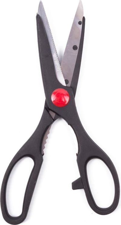 Benson huishoud/keukenschaar - zwart - rvs/kunststof - 21.6 cm
