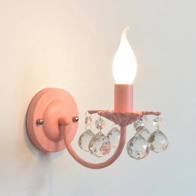 Wandkandelaars - Kristallen lamp - Sfeerverlichting aanbrengen - 360 graden licht - 5-10 m² - Roze