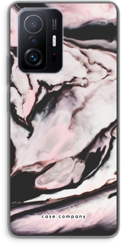 Case Company® - Hoesje geschikt voor Xiaomi 11T hoesje - Roze stroom - Soft Cover Telefoonhoesje - Bescherming aan alle Kanten en Schermrand