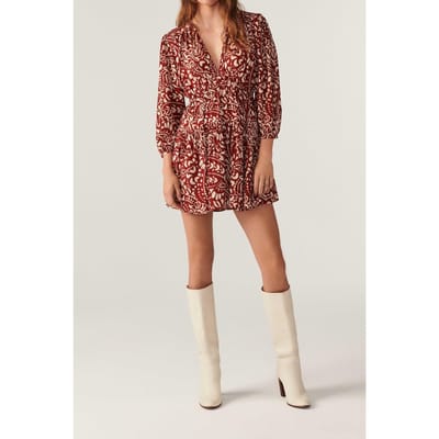 BA&SH Robe Kimy Terracota Maat: L | Mini Jurken Outlet | Dames